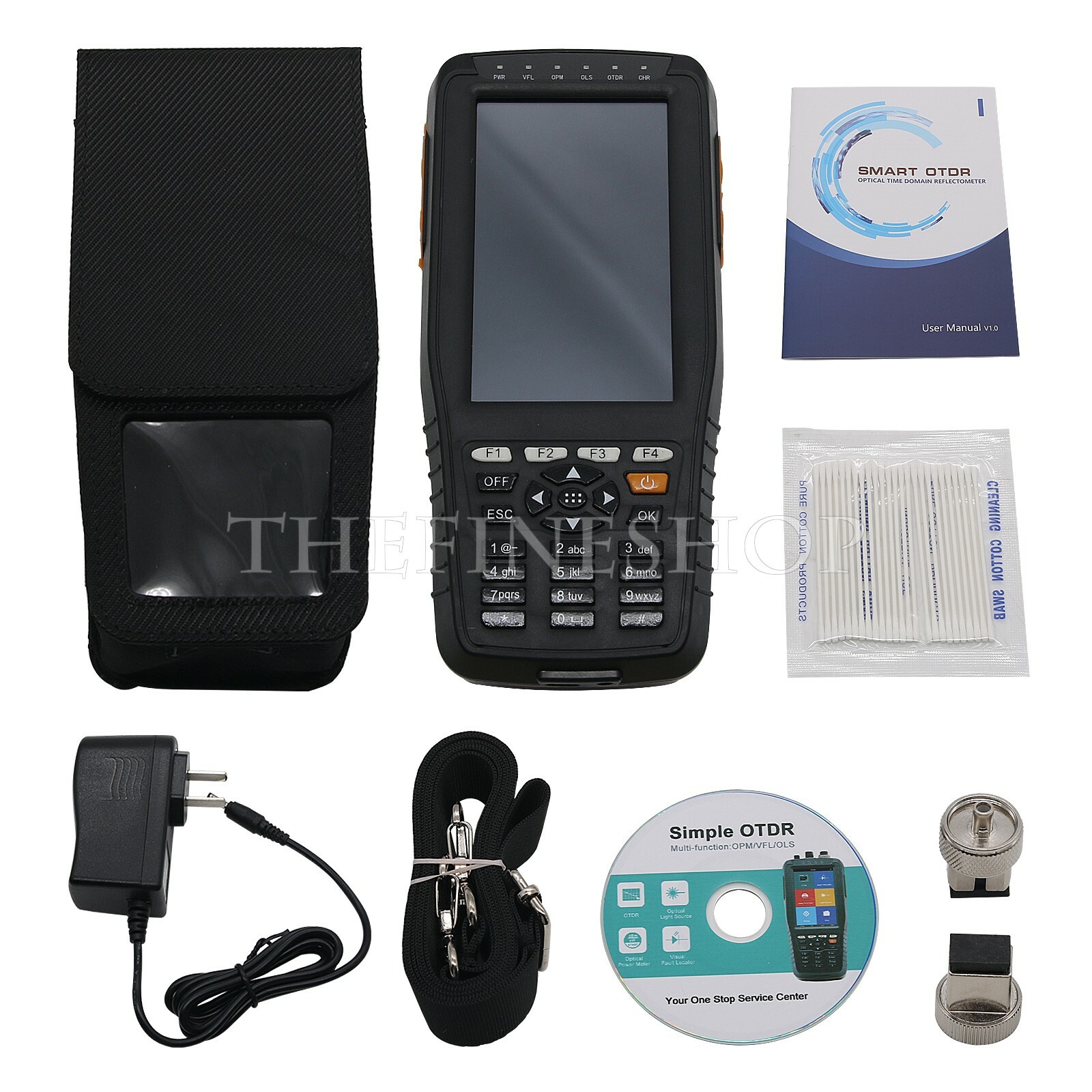 60KM 4" Touch Control OTDR Optical Time Domain Reflectometer VFL OPM OLS TM290T