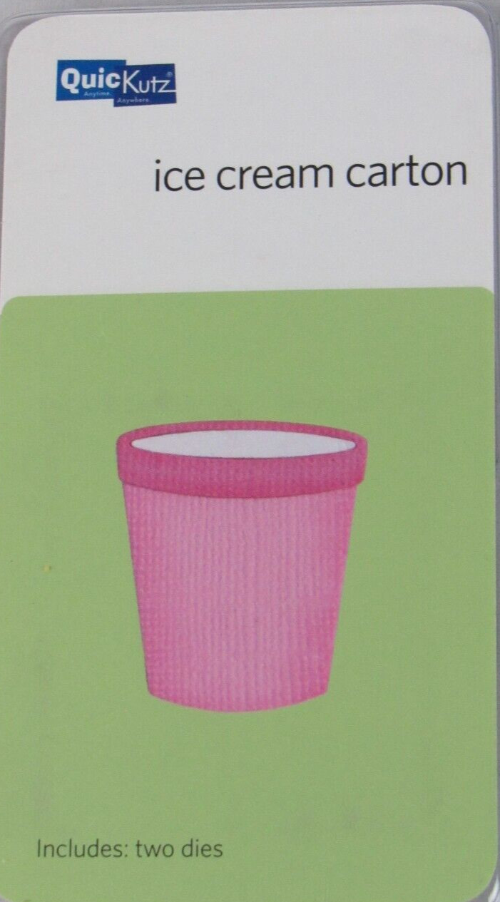 QuicKutz Ice Cream Carton 2x2, 2 Cutting Die Set KS-0912