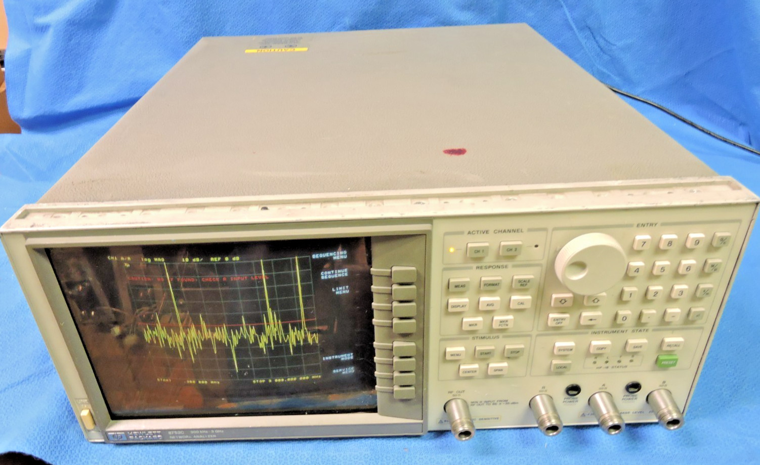HP Agilent 8753C Network Analyzer 300kHz-3GHz / Softkeys Not Responding Repair