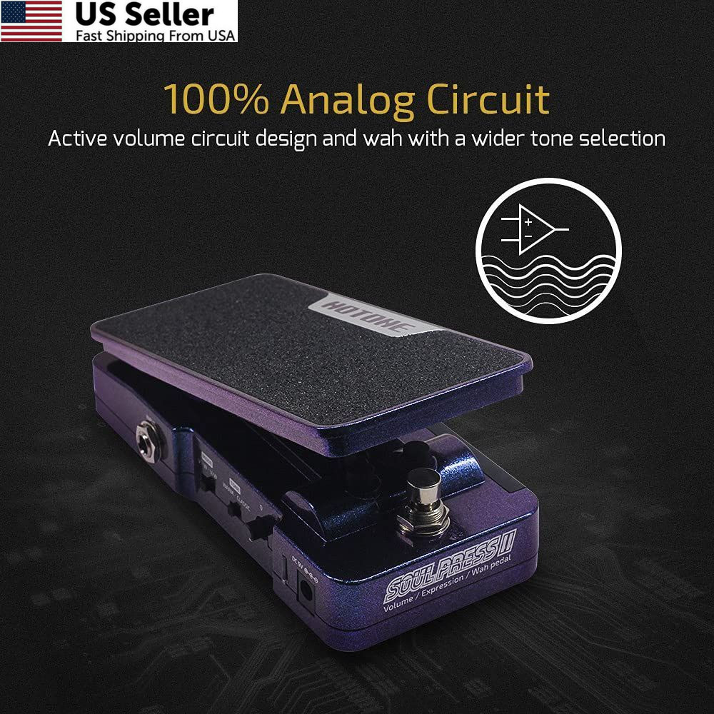 Hotone Wah Active Volume Passive Expression Guitar Effects Pedal Blue