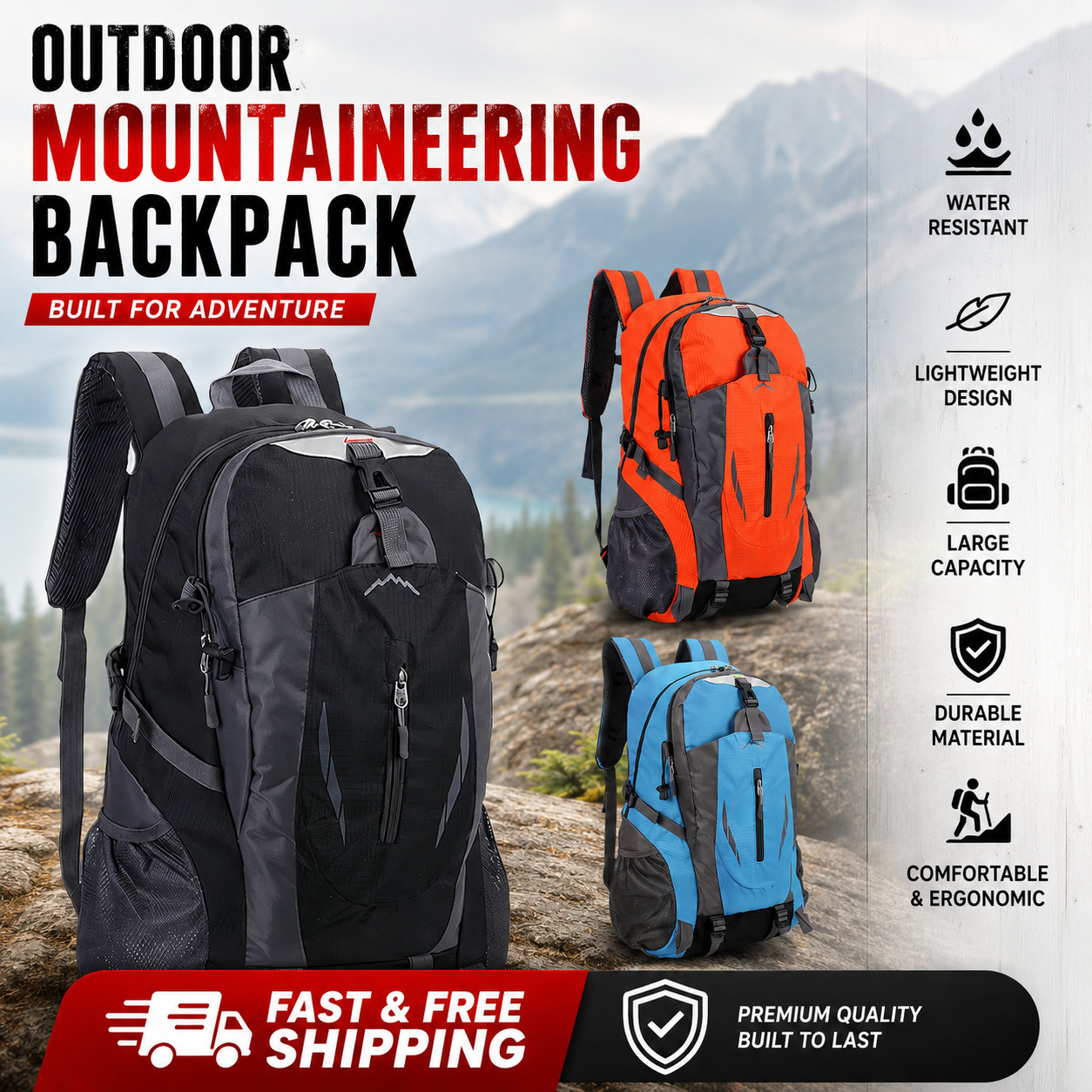 Men's Nylon Travel Backpack Rucksack Camping Hiking Bag Outdoor School Book Bag