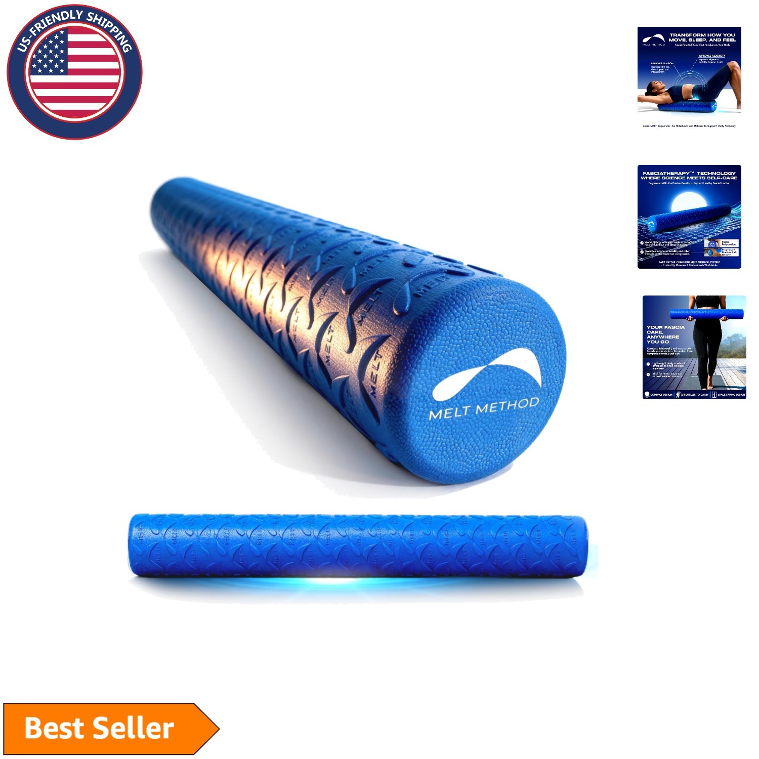 Low Density Foam Roller 36" - Ideal for Gentle Recovery & Posture Improvement