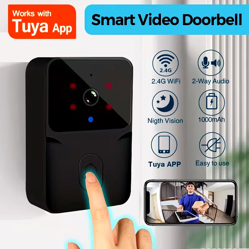 Wireless WiFi Video Doorbell Smart Phone Door Ring Intercom Security Camera Bell