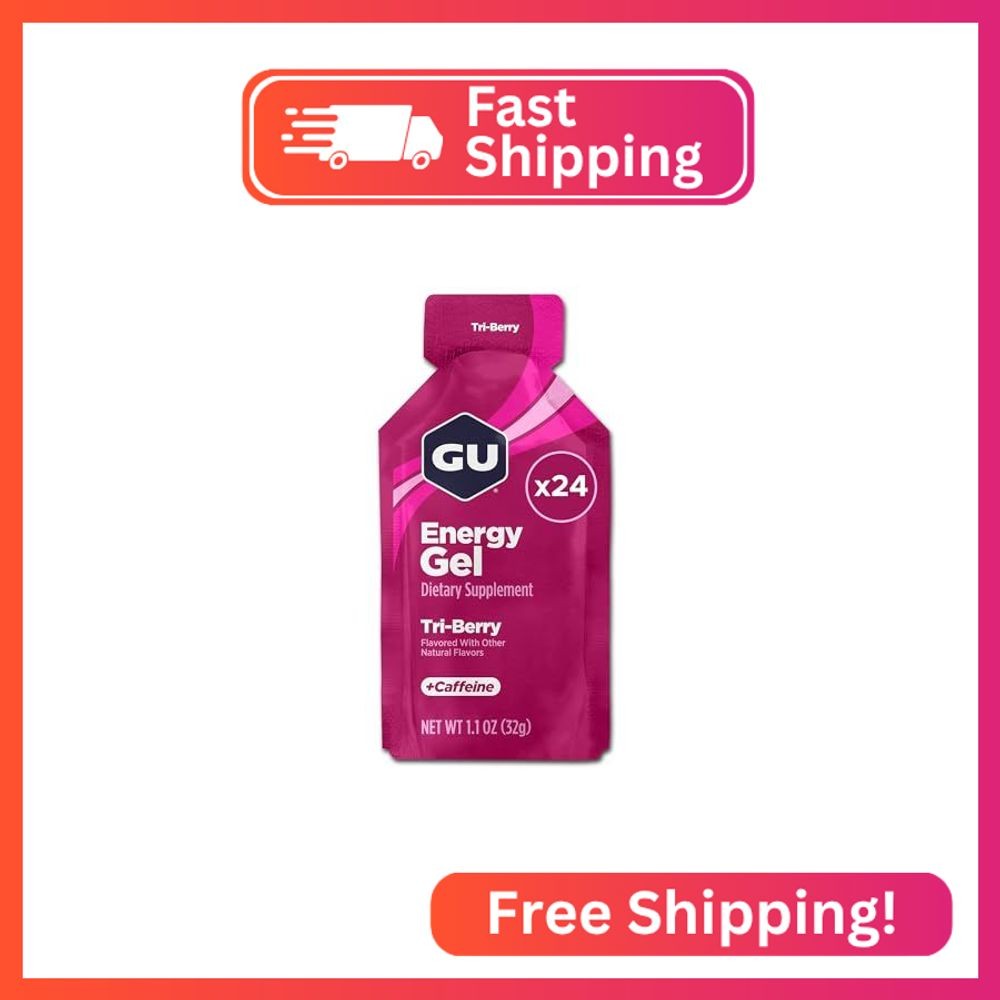 GU Energy Original Sports Nutrition Energy Gel, Tri-Berry, 24 Count Box