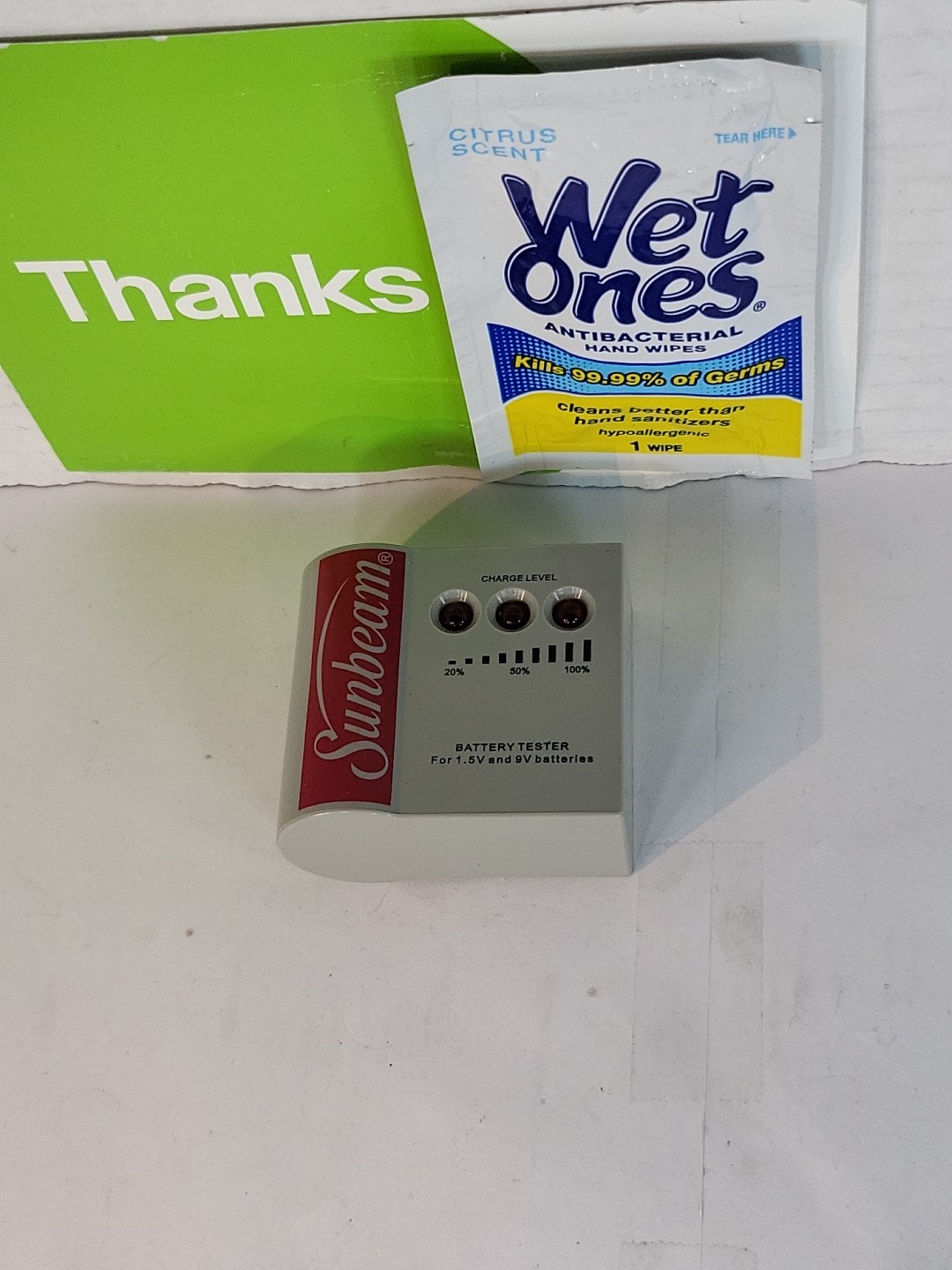 Sunbeam High Performance Battery Tester With Batteries Included.
