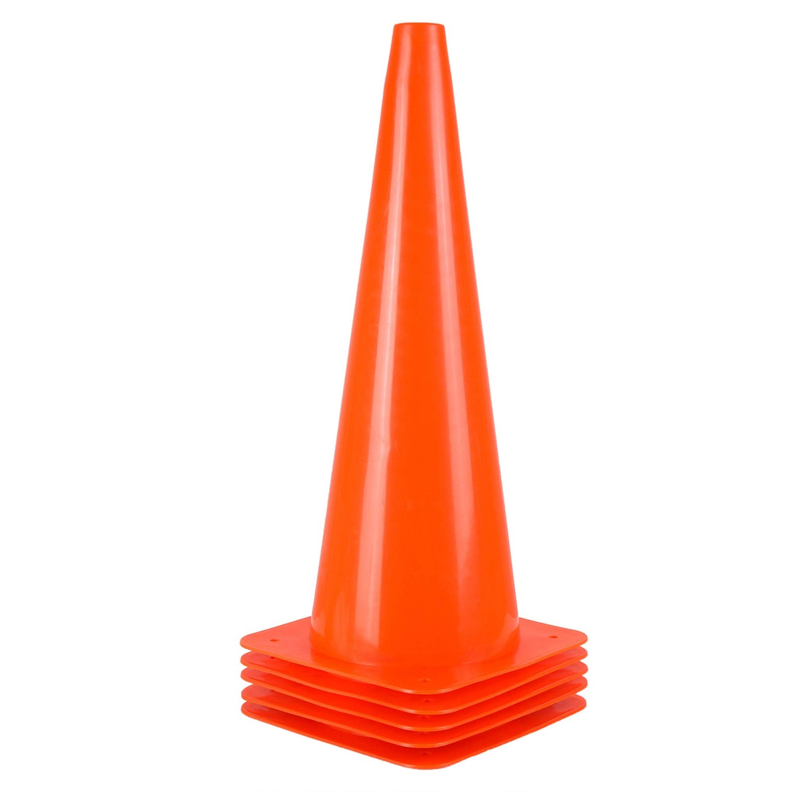 New 5 Pack 18 inch Traffic Cones, Safety Road Parking Cones,Agility Field Marker