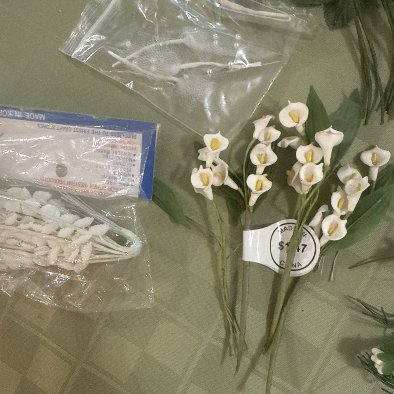 Wedding, Bride Craft Flowers Hair, Tiera, Veil New