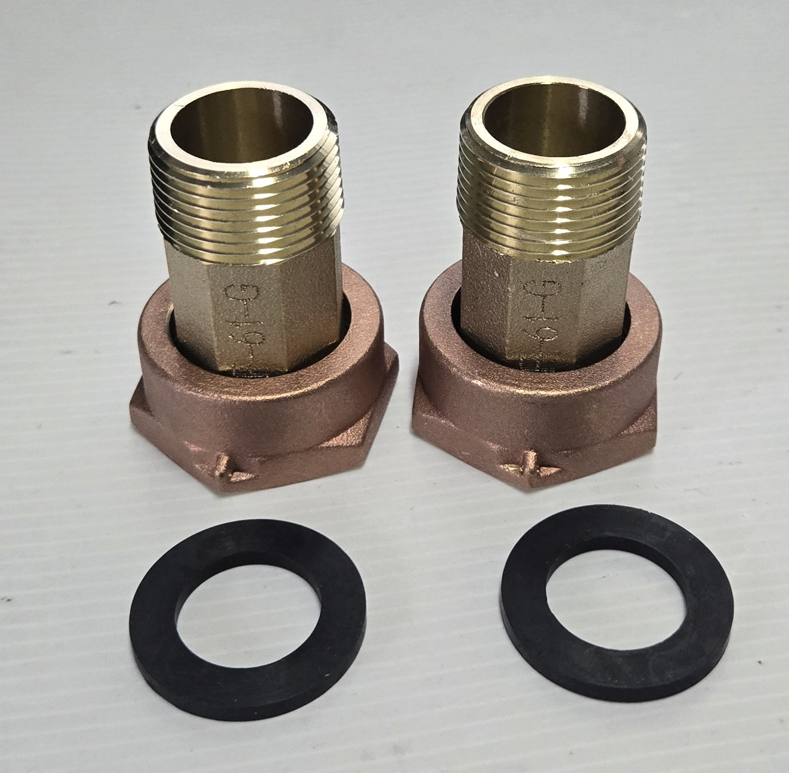 Lot of 2 Lead Free Water Meter Coupling 1" Male to 1-1/2" Female Brass