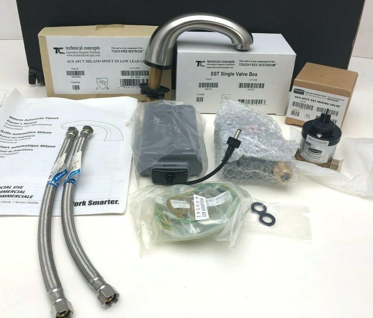 Milano Restroom Auto sensor Faucet Single Sati Nickel AFCT MV-HC-SAT RCP 1903294