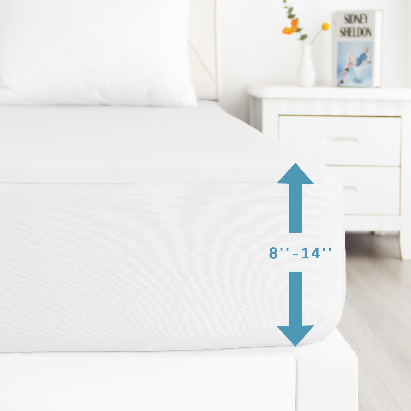 2 Pack Queen Mattress Protector 60" x 80", White