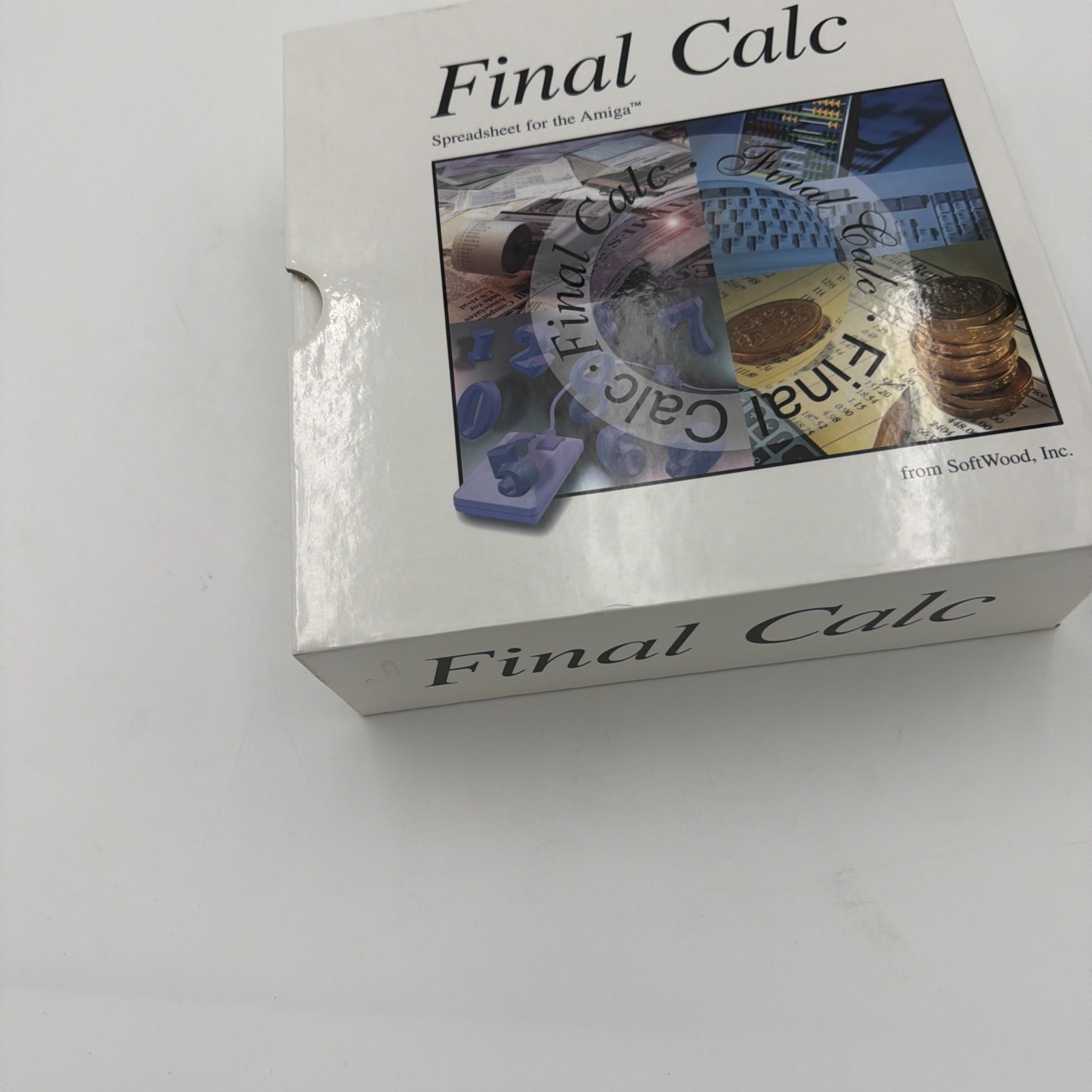 Final Calc Amiga Complete Box Binder Manual 4 Disks Tested SoftWood Spreadsheet