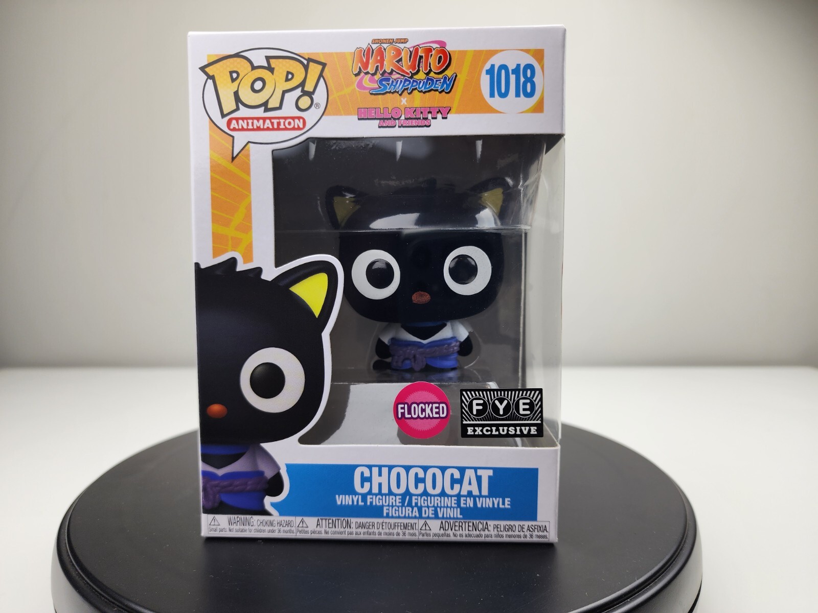 Funko Pop Naruto & Hello Kitty- Chococat 1018 FLOCKED, FYE EXCLUSIVE VAULTED