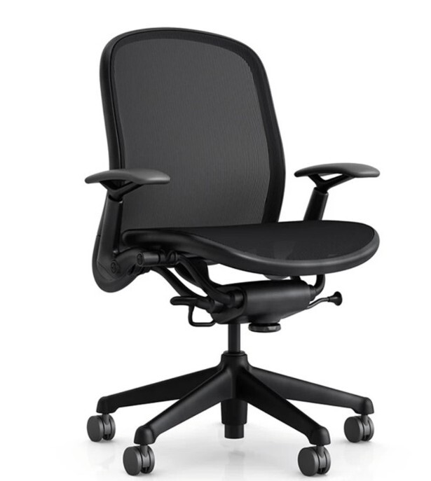 Knoll Chadwick Mesh Desk Office Chair Black Adjustable Arms Tilt Lock