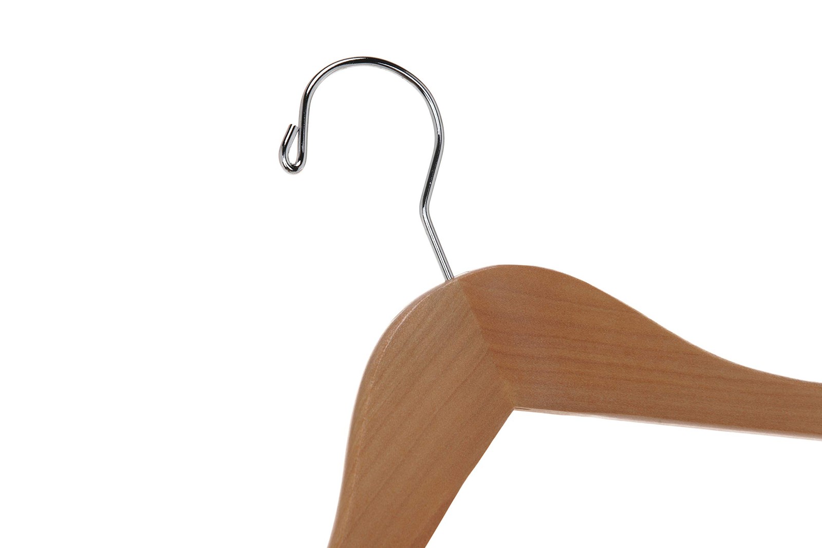 Quality Semi Curved Wooden Suit Hangers, 10-Pack Smooth Finish Solid Wood Coa...