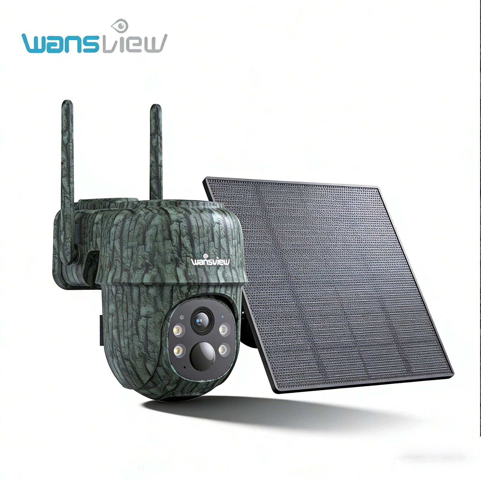 Wansview 4G LTE Cellular Security Camera No Internet Needed, Solar No Wifi 2K
