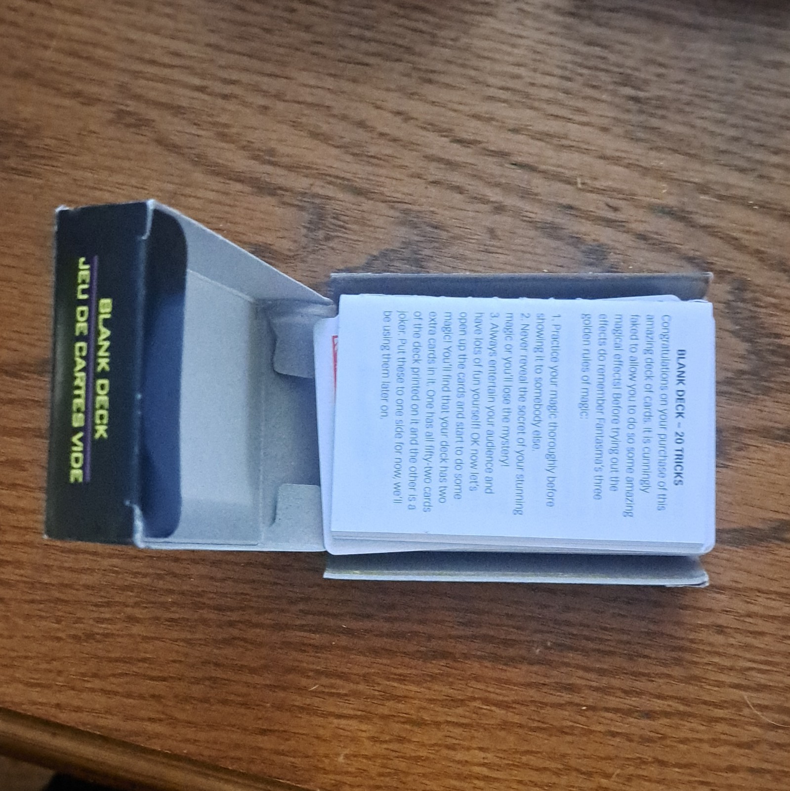 Greenbrier International Magic Blank Deck Trick Cards Set w/ *Instructions*