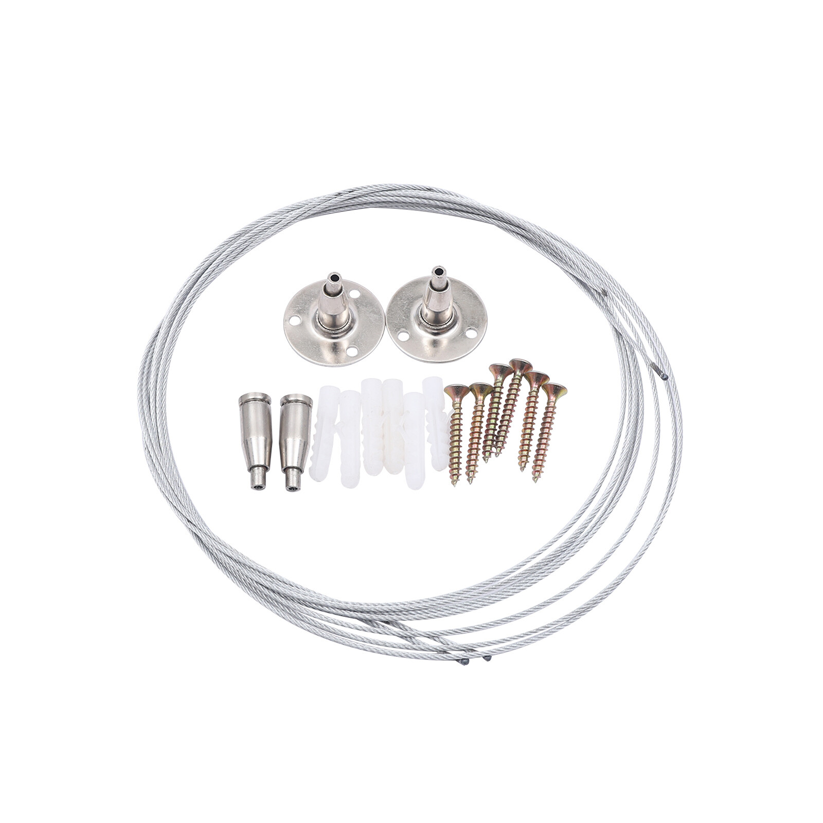 Metal Floating Clothes Hanger Ceiling Rail Durable Garment Hanging Rod 1m