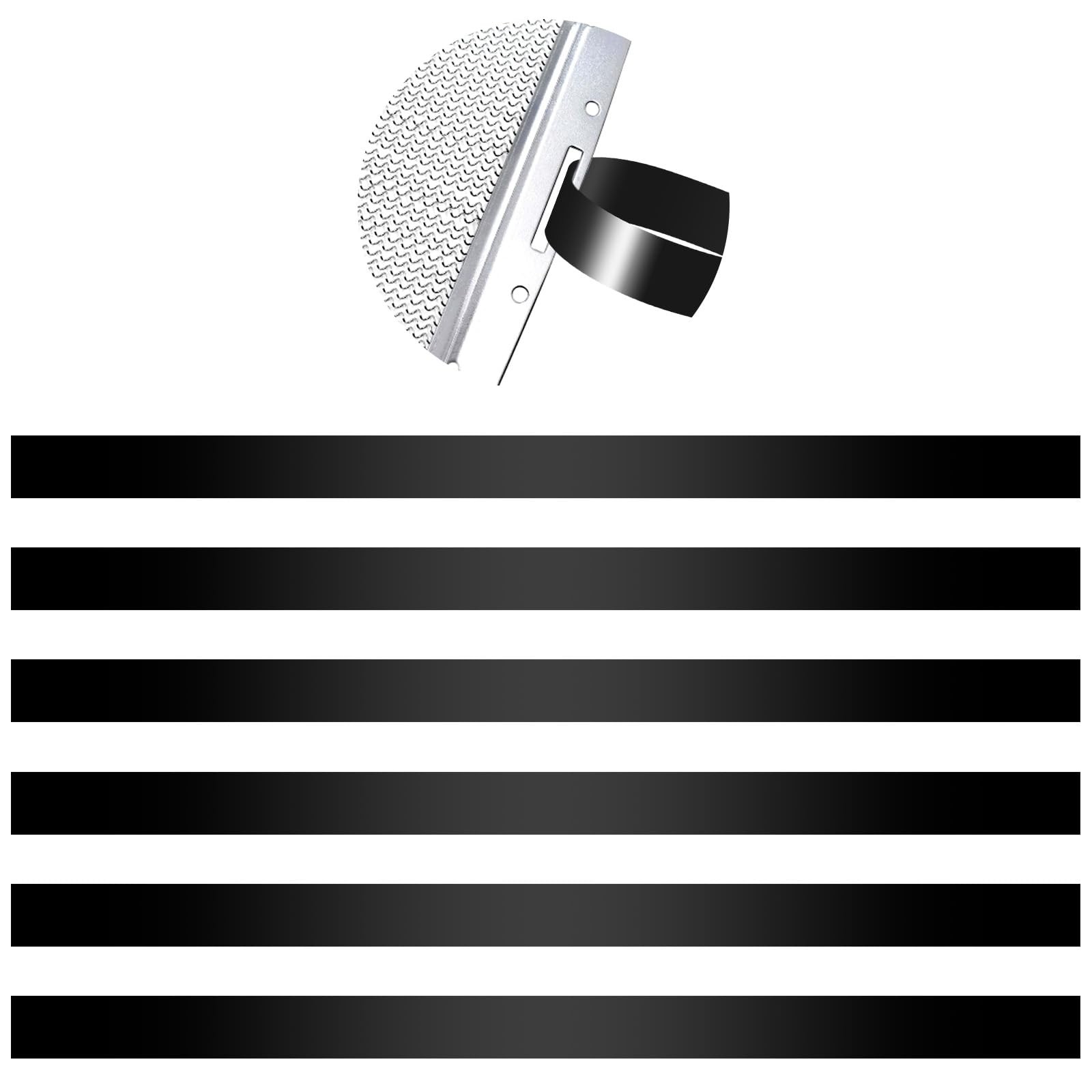 6 Pcs Snare Drum Strap Snare Wire Polyester Film Straps Black Wire Strip Trap...