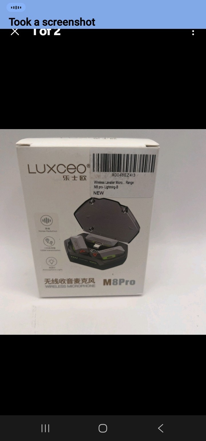 Luxceo M8Pro 2 Pack Wireless Microphone 100m Range USB C Charger