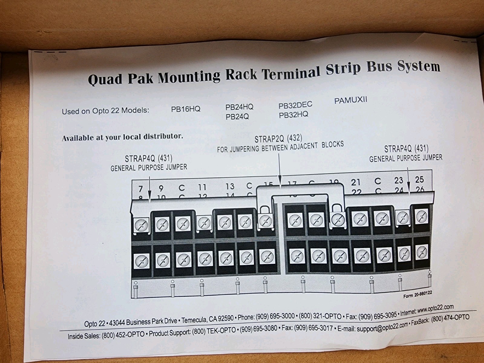OPTO 22 PB24Q Circuit Board