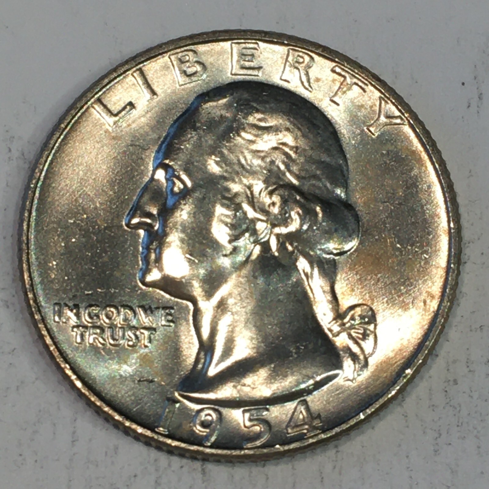 1954-D Silver Washington Quarter - Orig Uncirculated - High Quality Scans #P713