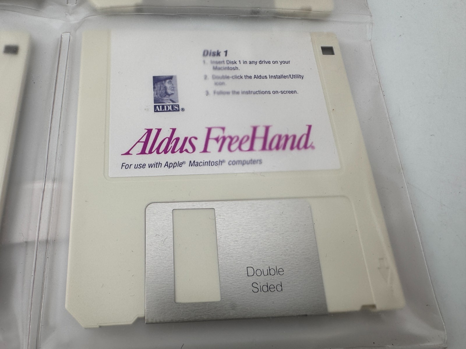 Vintage Apple Macintosh Software 3.5" Floppy Disks Aldus Freehand Pagemaker
