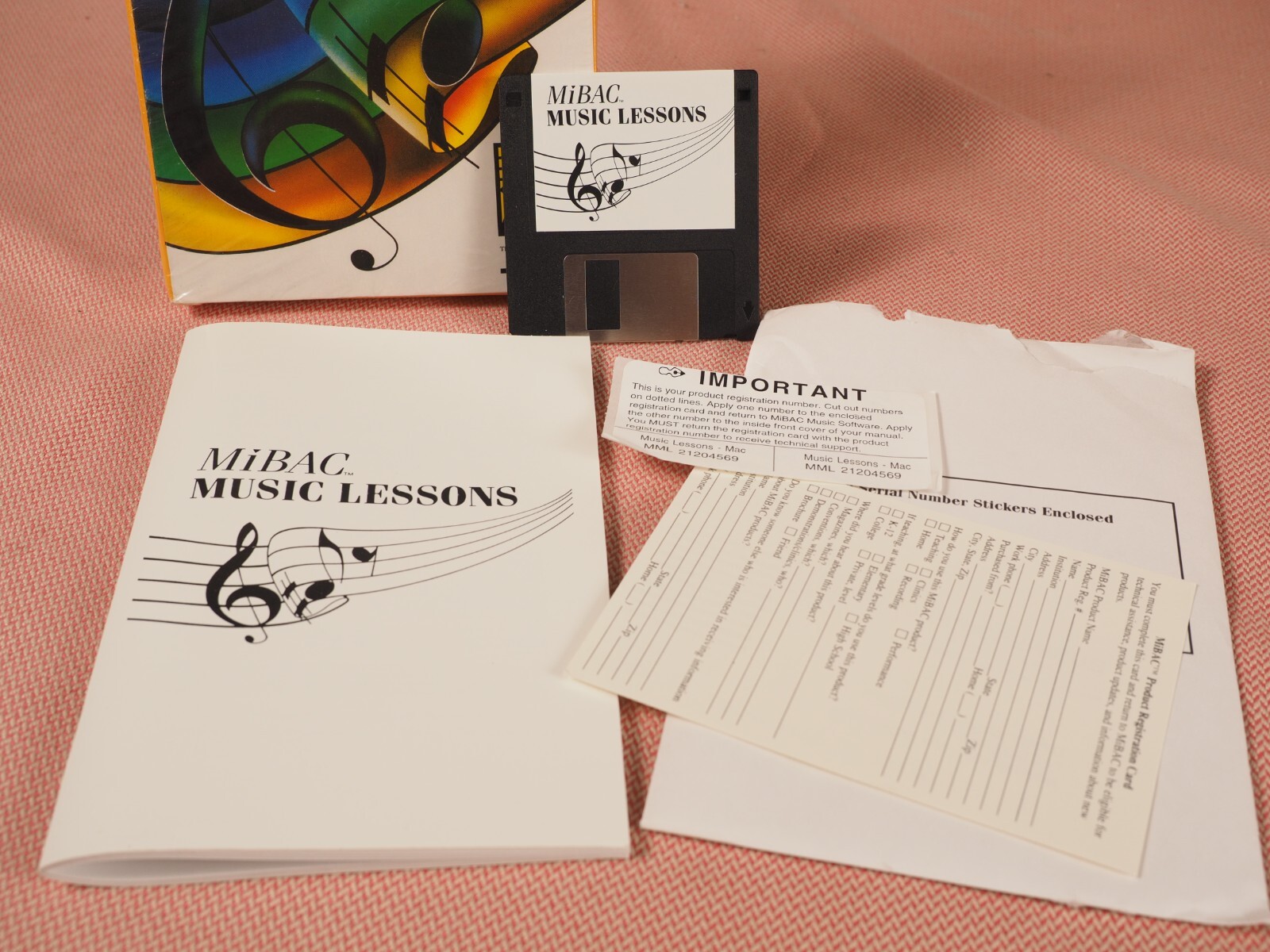 MiBAC Music Lessons Apple Mac Software System 6 System 7