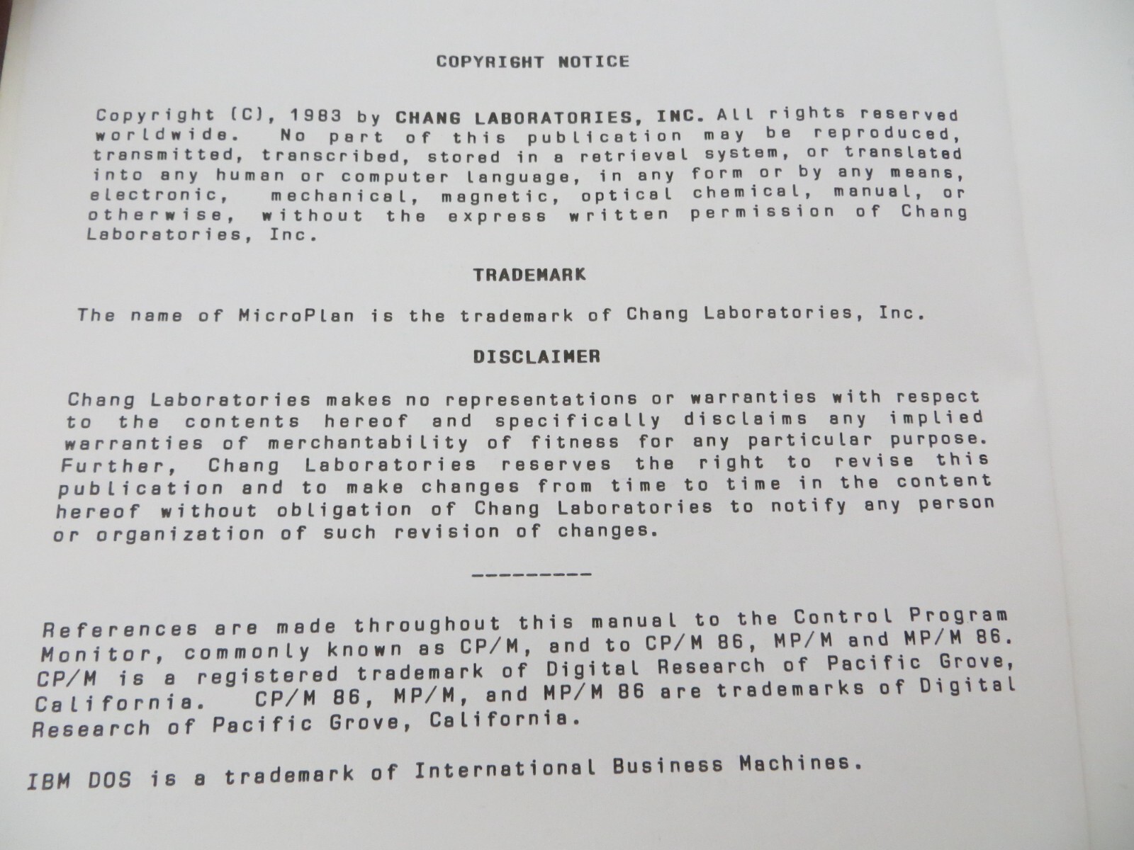 KAYPRO MICROPLAN 1983 Computer Book vtg