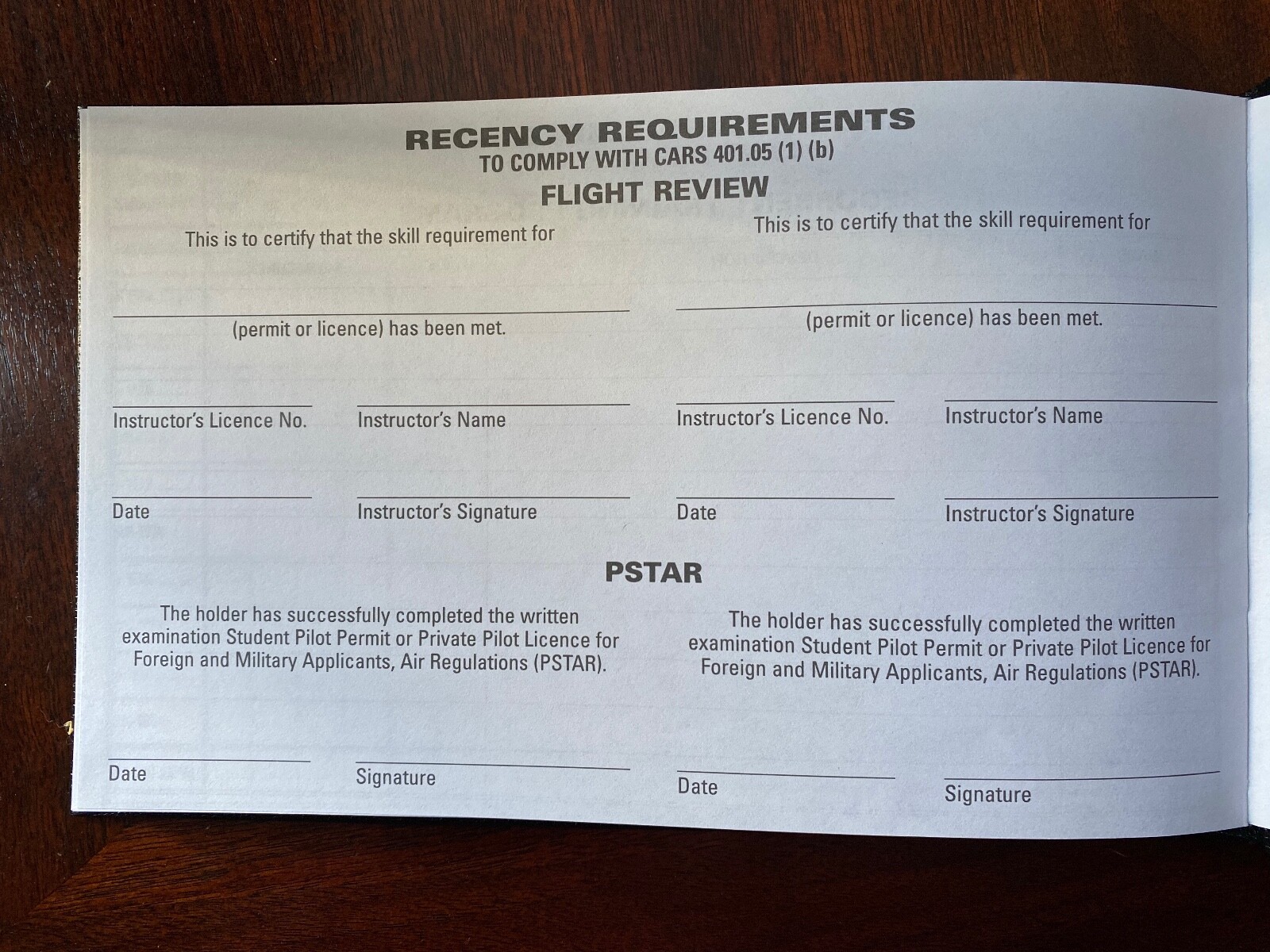 Aviation Pilot Log Book - Hardcover - New!