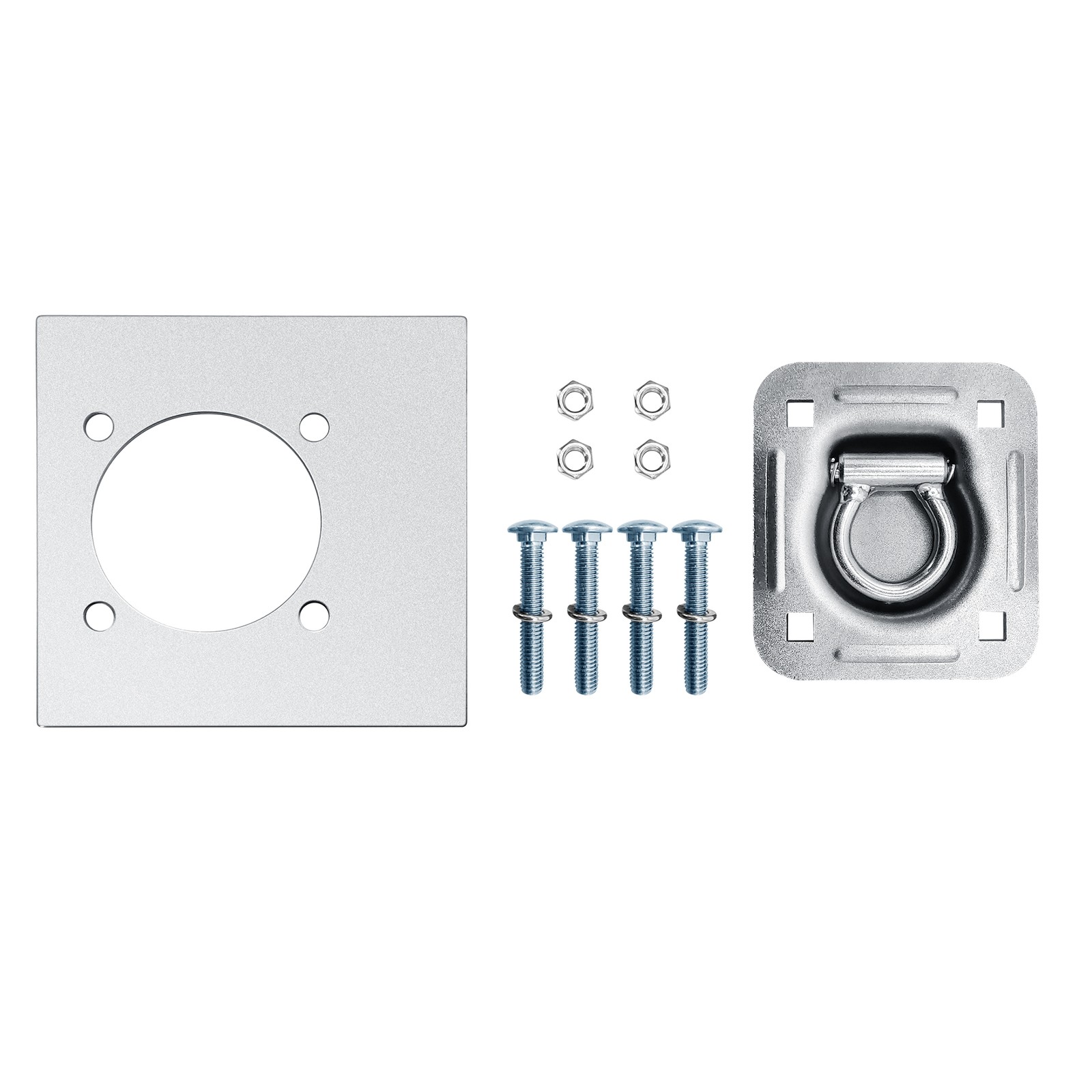 Cargo Trailer Tie Down Anchors 4 Pack Recessed D-Ring with Mounting Hardware