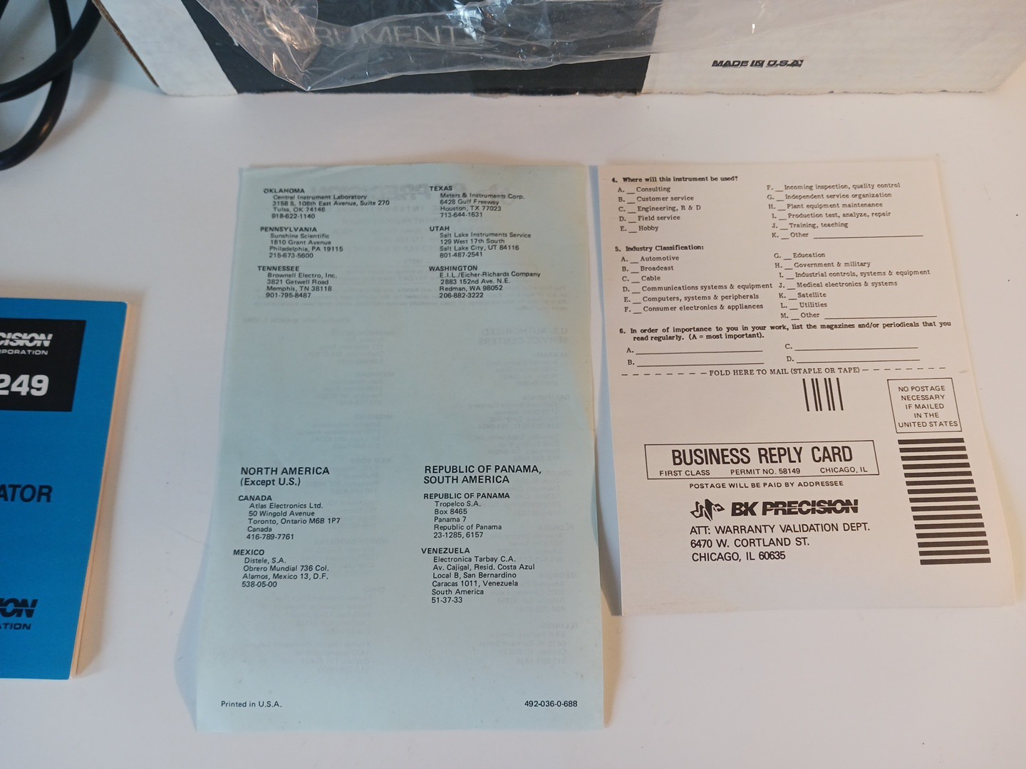 New Old Stock BK Precision Model 1249 NTSC Generator