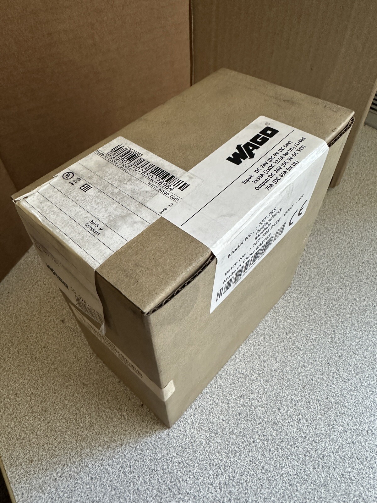 NEW Wago 787-785 Diode redundancy module; output voltage 24 VDC; 40 A