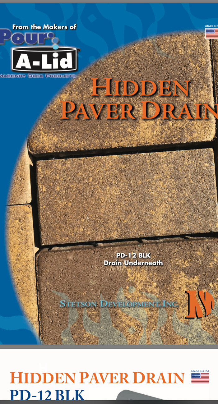 POUR-A-LID Hidden Paver Drain