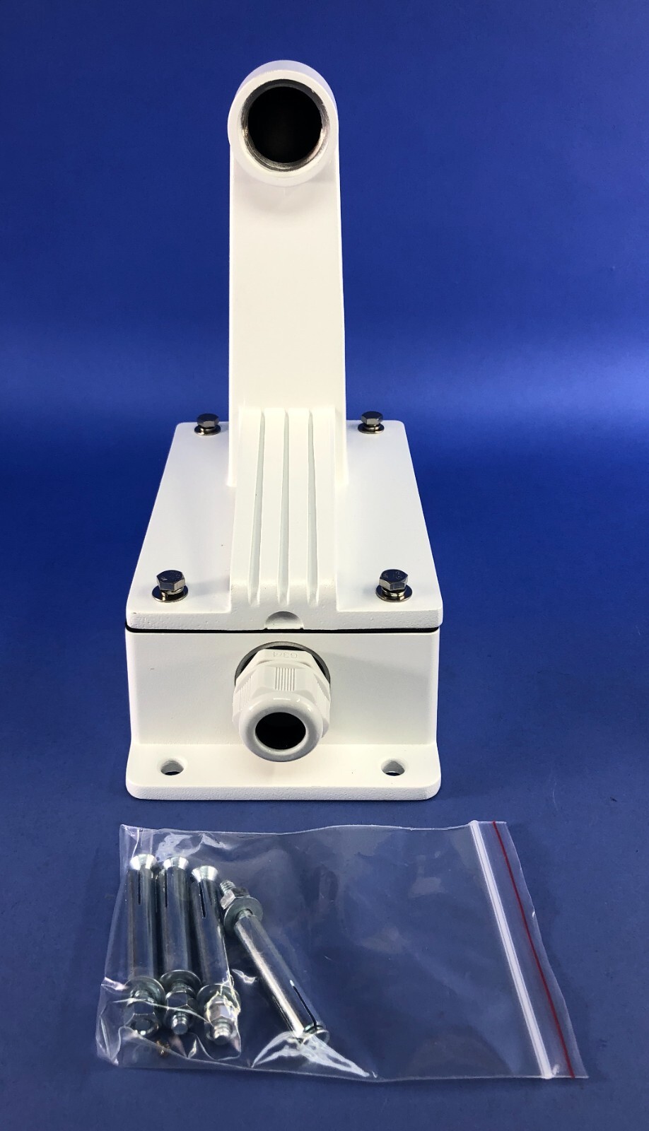 Hikvision WML 302700464 - White Long Camera Wall Mount Bracket w/ Junction Box