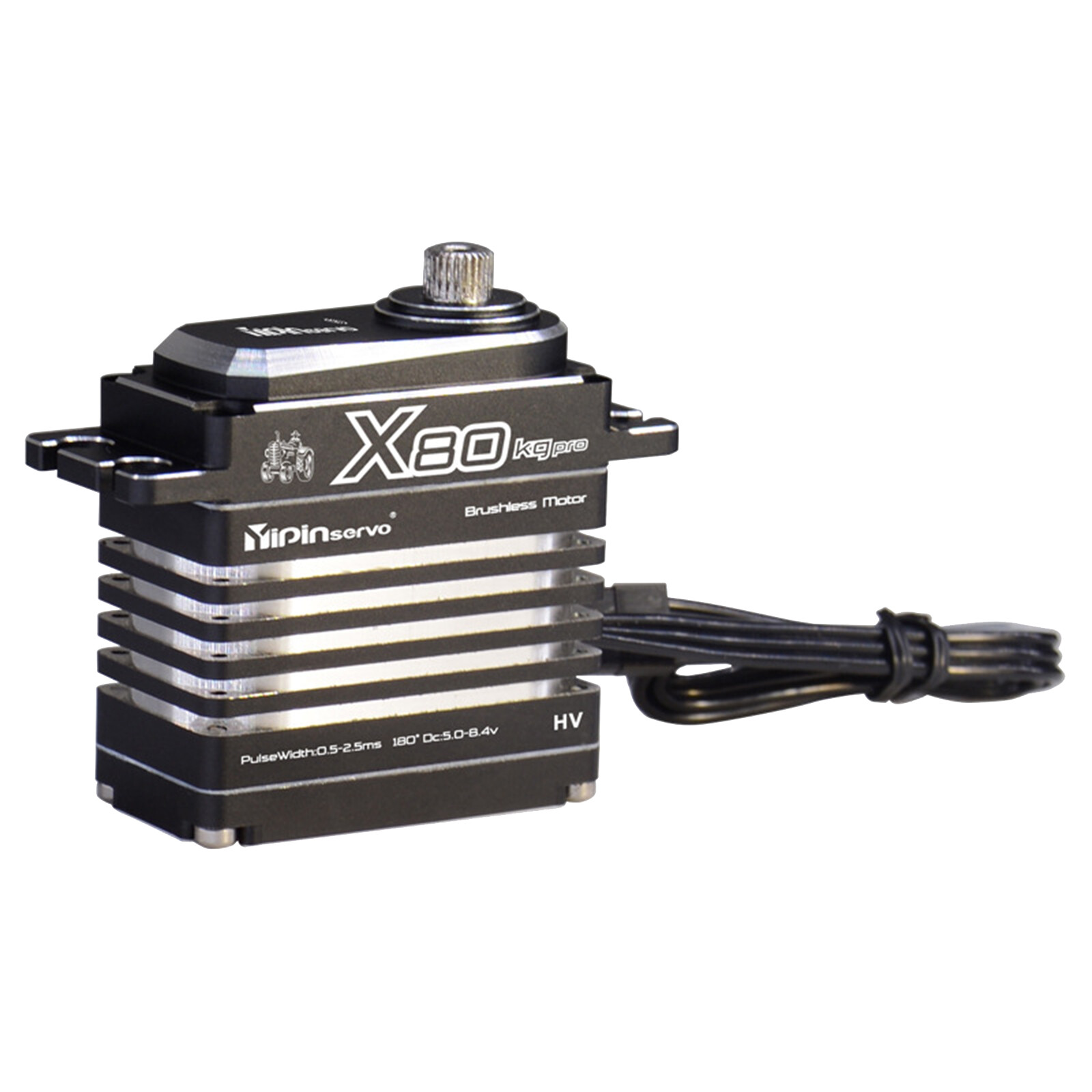 180° 80kg Metal Gear Waterproof Brushless Servo For RC 1/8 Crawler RC Car USA