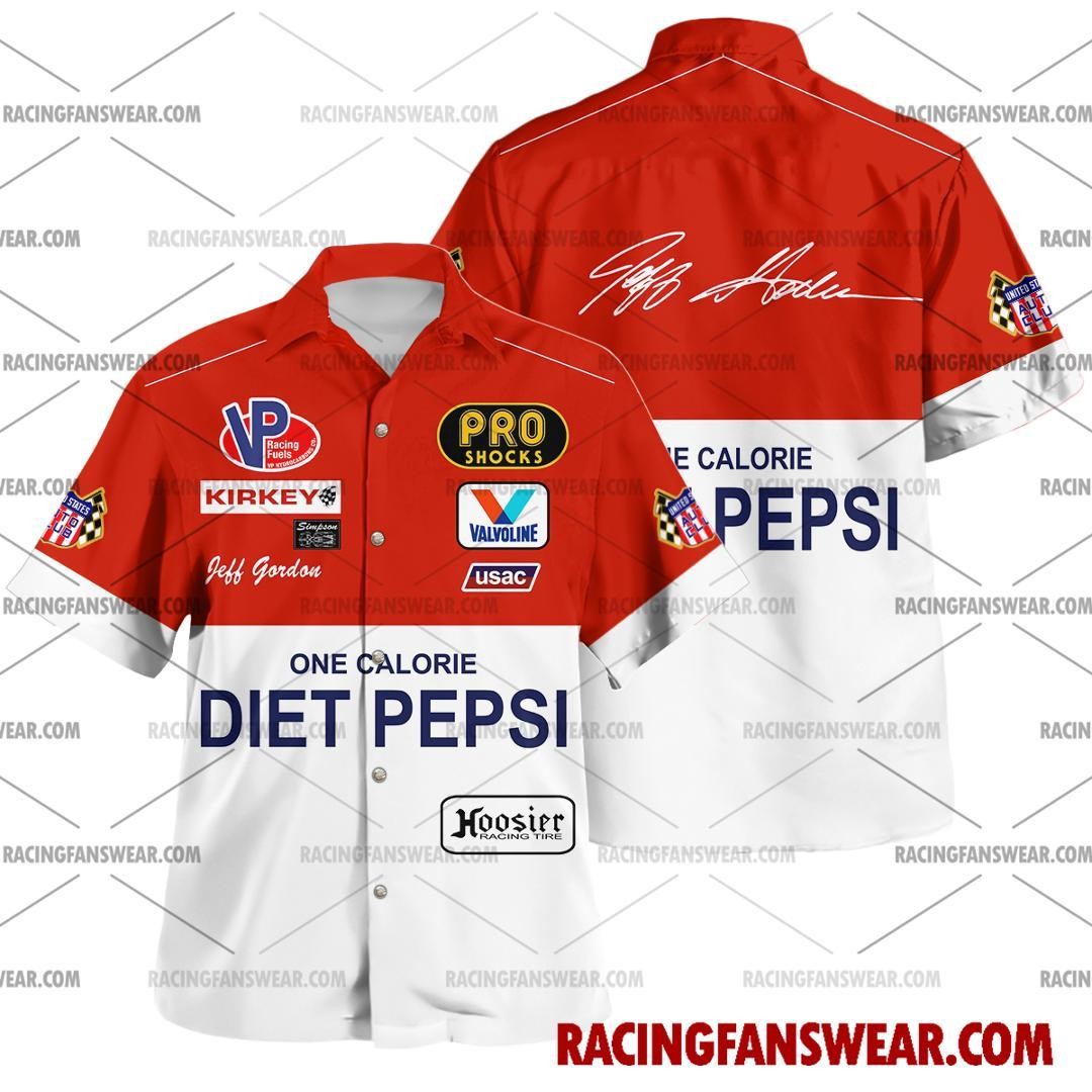 Jeff Gordon Nascar Racing 1990 Uniform Apparel Clothes Hawaiian Polo Shirts