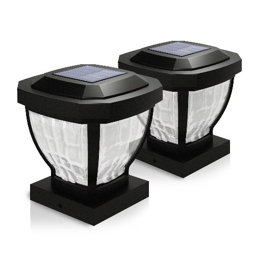 Security ELI0961V 12-Lumen-Each 4 x 4 Solar LED Post Cap Lights, 2 Pack
