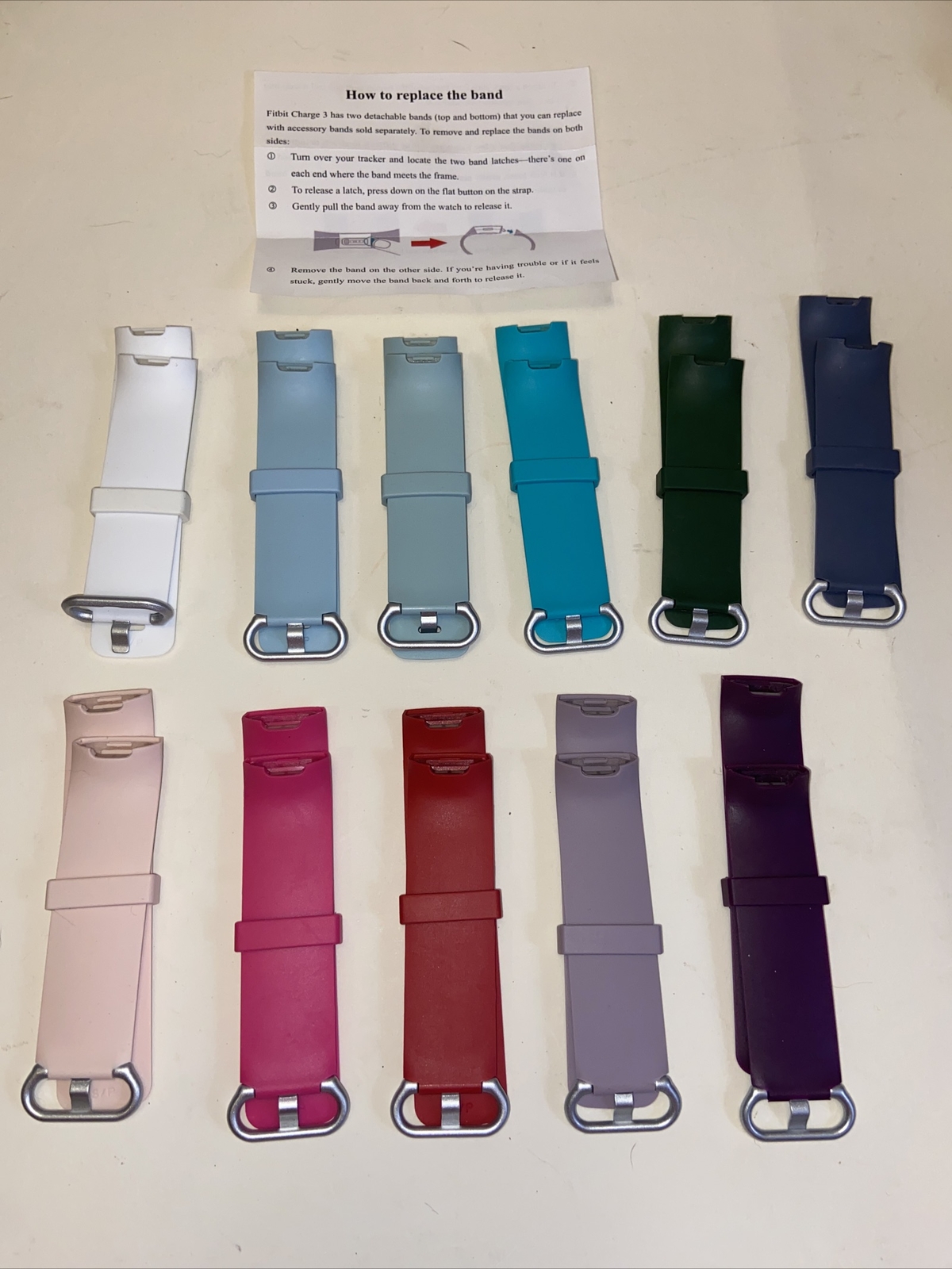 11 Bands Fitbit Charge 3 Men’s Small Replacement Bands New Open Pkg Of 11