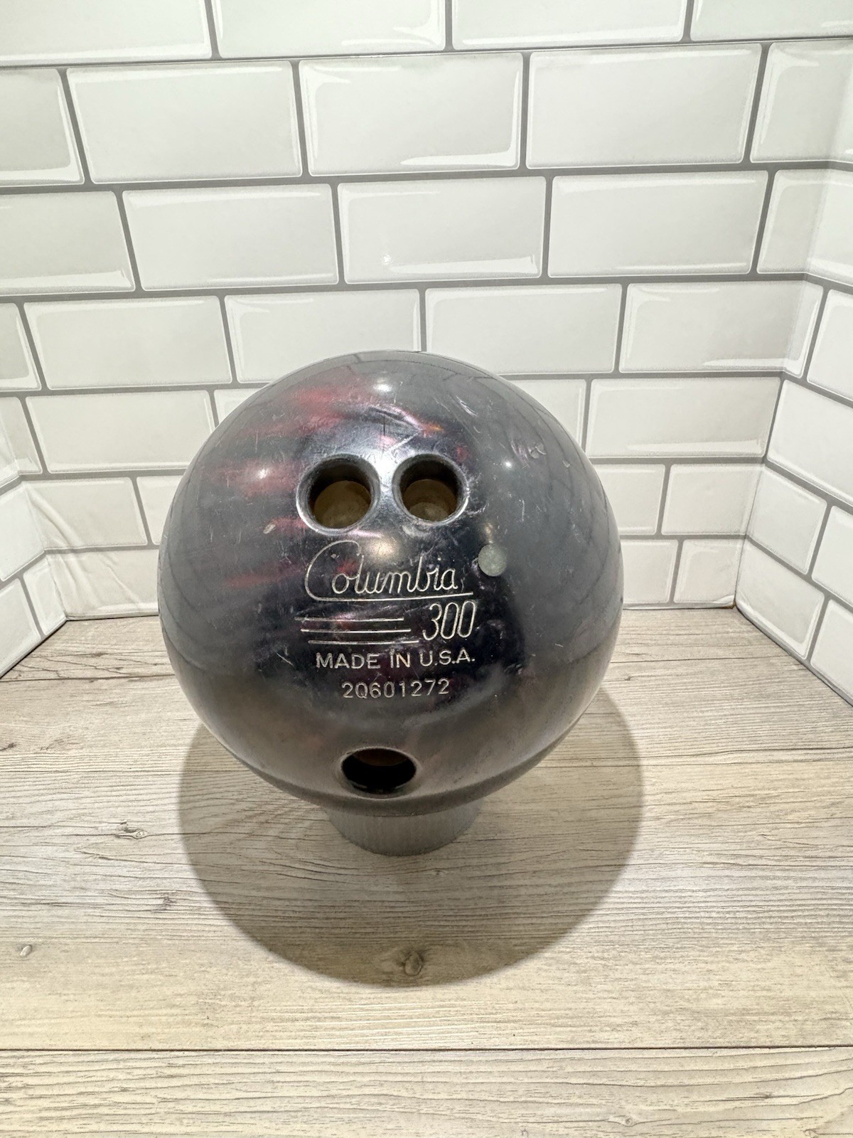 Vintage Columbia 300 Scout Reactive 15 LB Bowling Ball + Cal Bowling Ball Bag