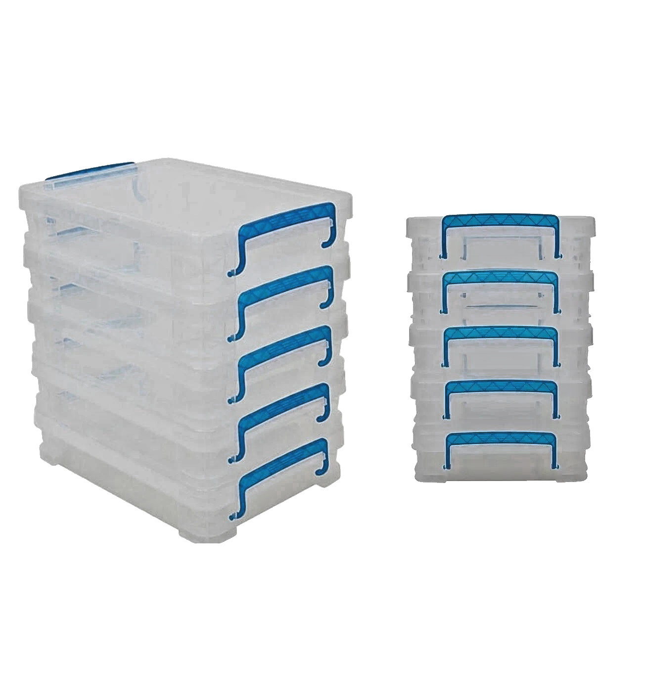 Super Stacker, Document Boxes, Clear, 5 Pack