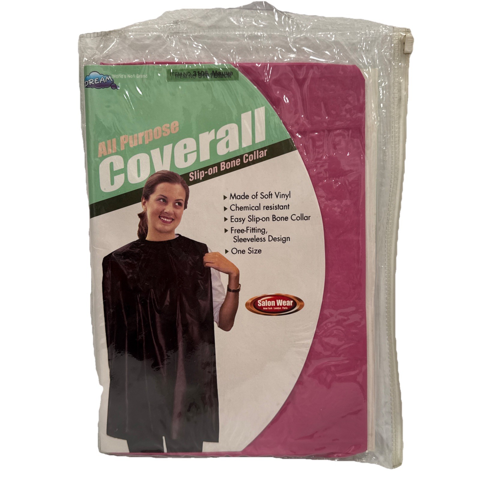 DREAM All Purpose Coverall Slip On Bone Collar 3106 Mauve.