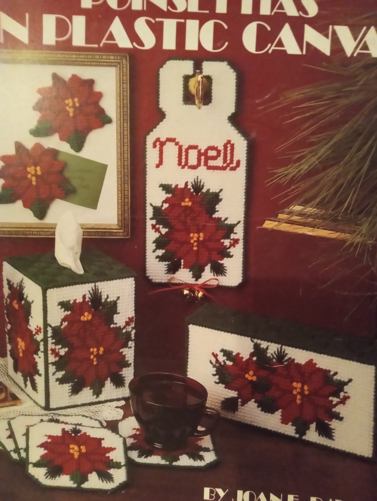 Vintage Poinsettia Plastic Canvas Pattern Christmas Plastic Canvas Patterns