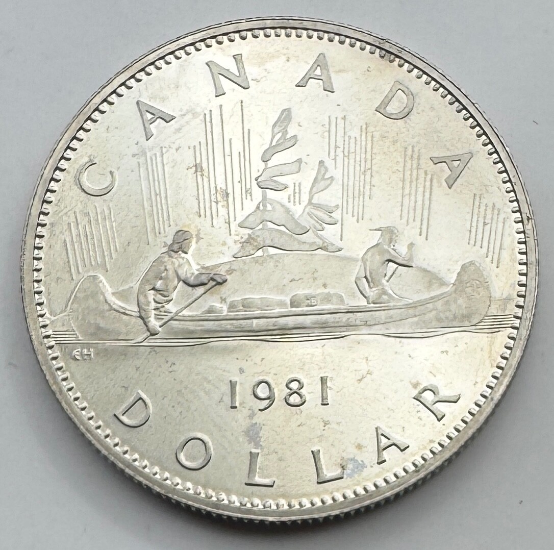 1981 Canada Dollar- Canadian 1D Coin - Proof-like - Voyageur -Free Shipping