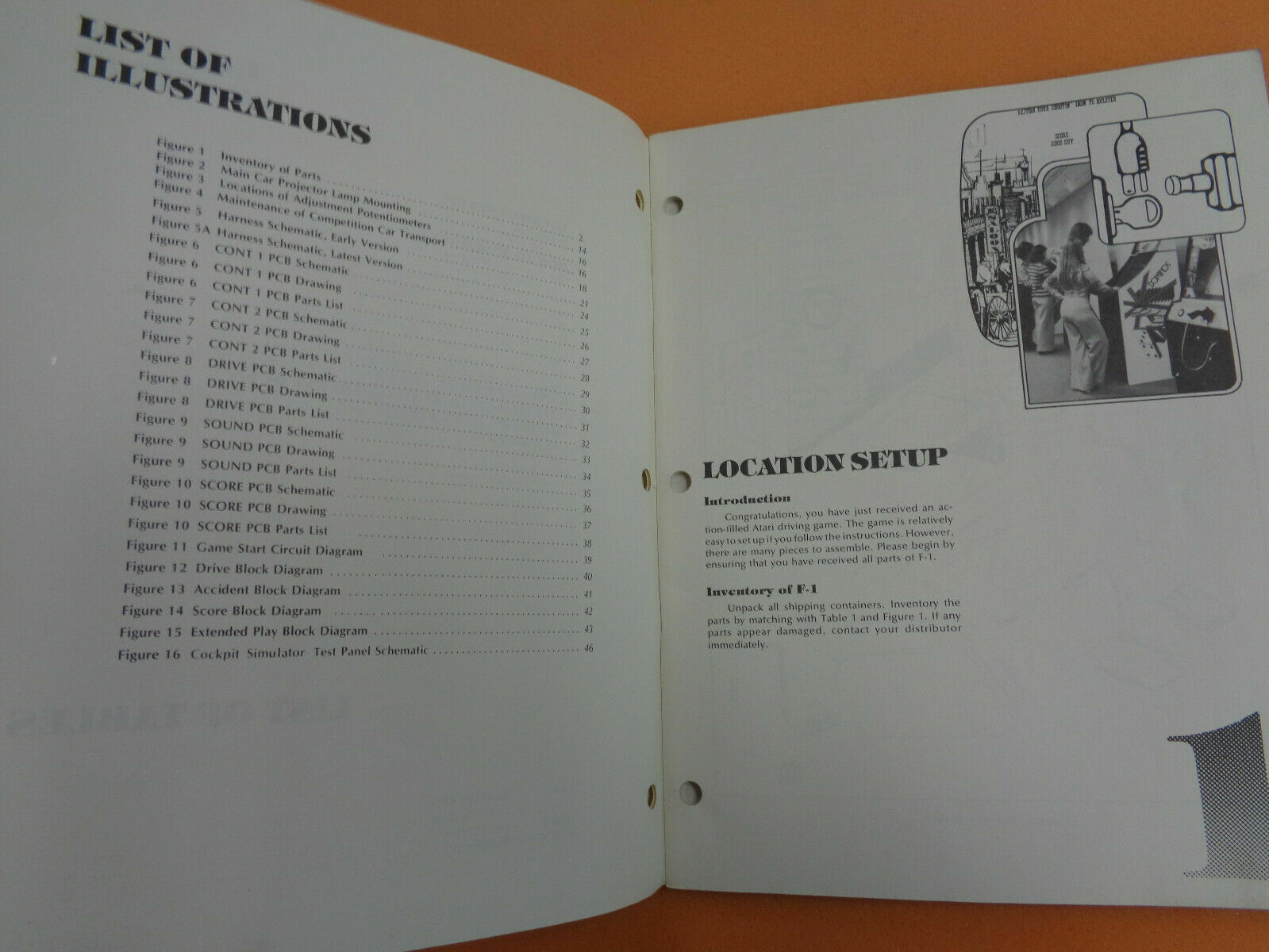 orignal atari f-1 tm-088 arcade game manual