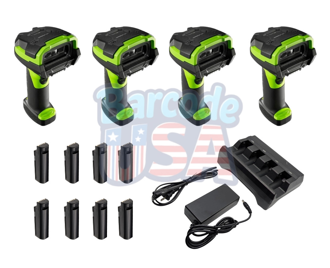 ✅Set of (4) Zebra DS3678-ER Bluetooth Rugged Extended Range Barcode Scanners!🔥⭐