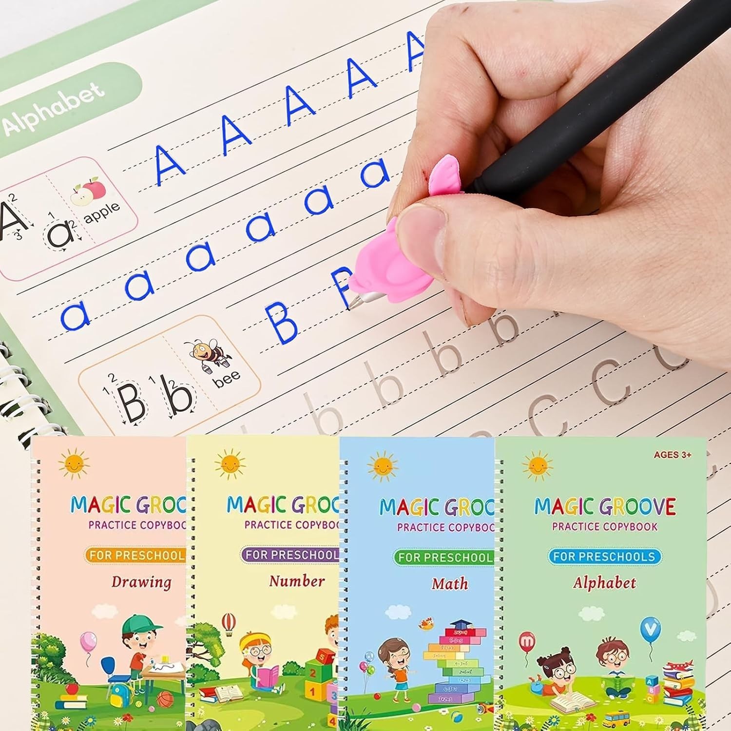 Engaging Handwriting Practice Set - Magic Grooved Workbook for Young Learners
