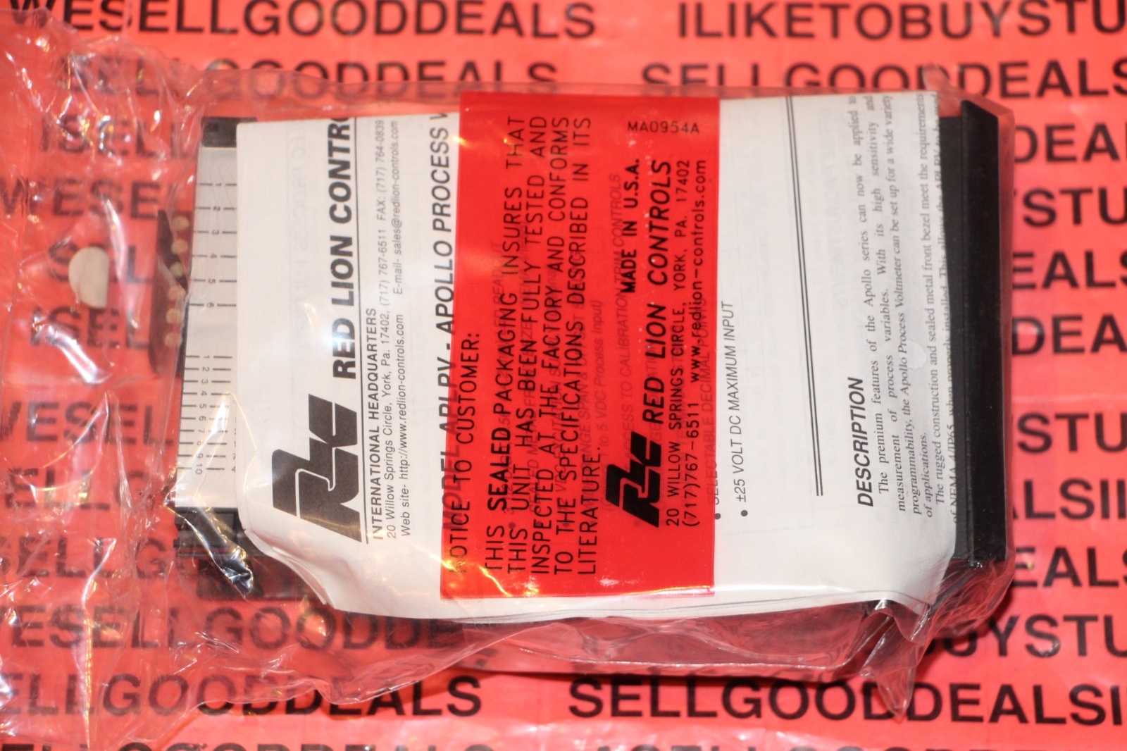 Red Lion APLPV401 Panel Meter New