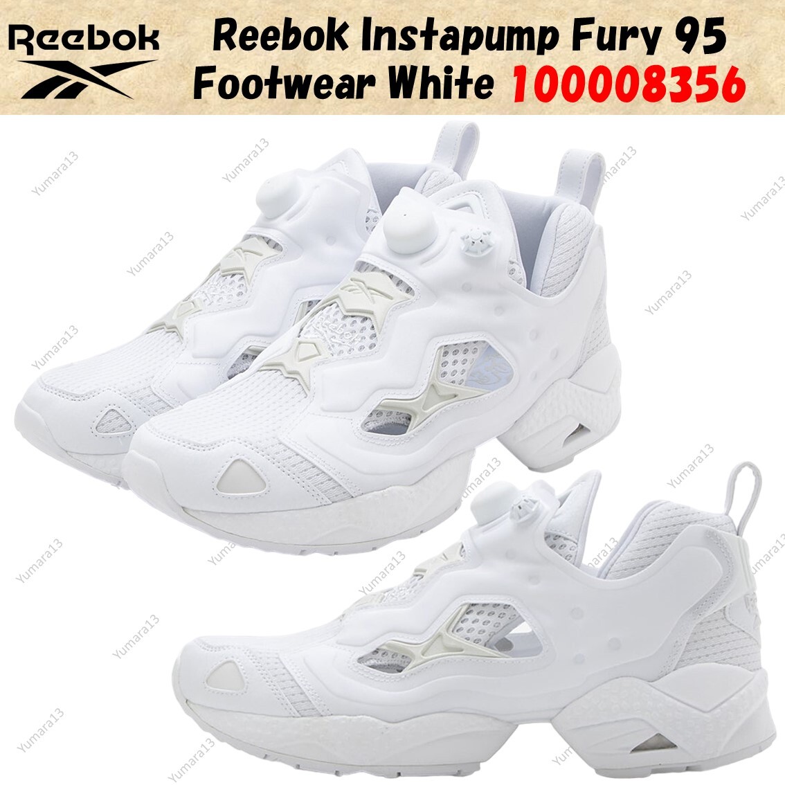 Reebok Instapump Fury 95 Footwear White 100008356 Men's Size