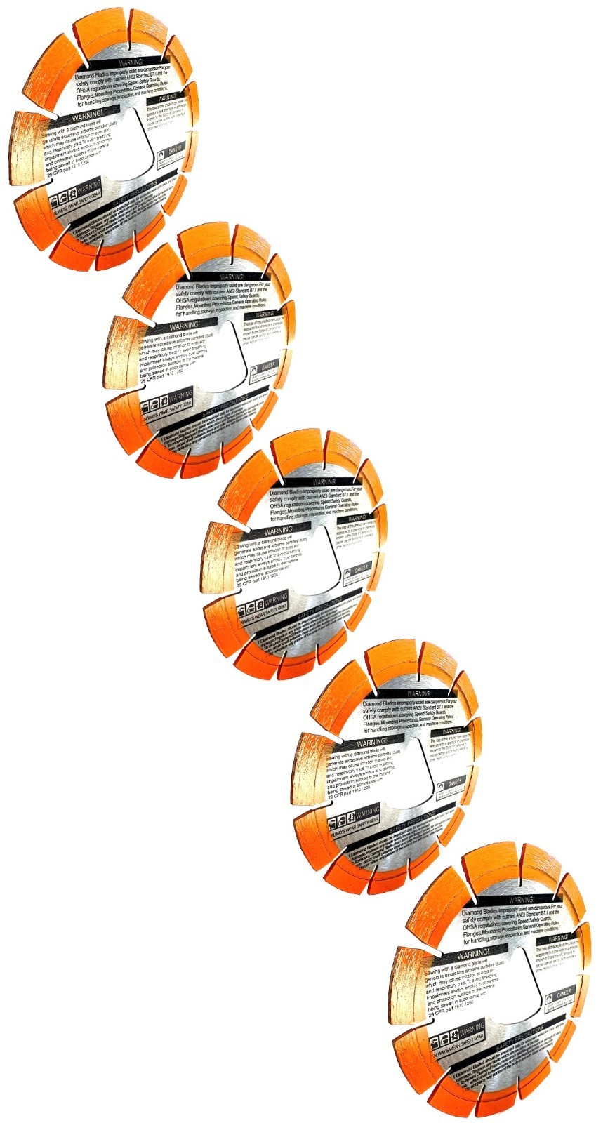 6'' XL6-4000 Husqvarna Soff-Cut 542777008 Orange Diamond Blade early entry 5pk