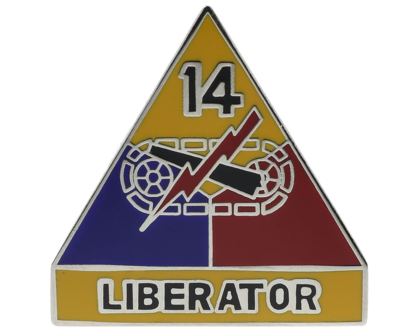 US Army 14th Armored Division Liberator WWII Hat or Lapel Pin H15523 F7D1L